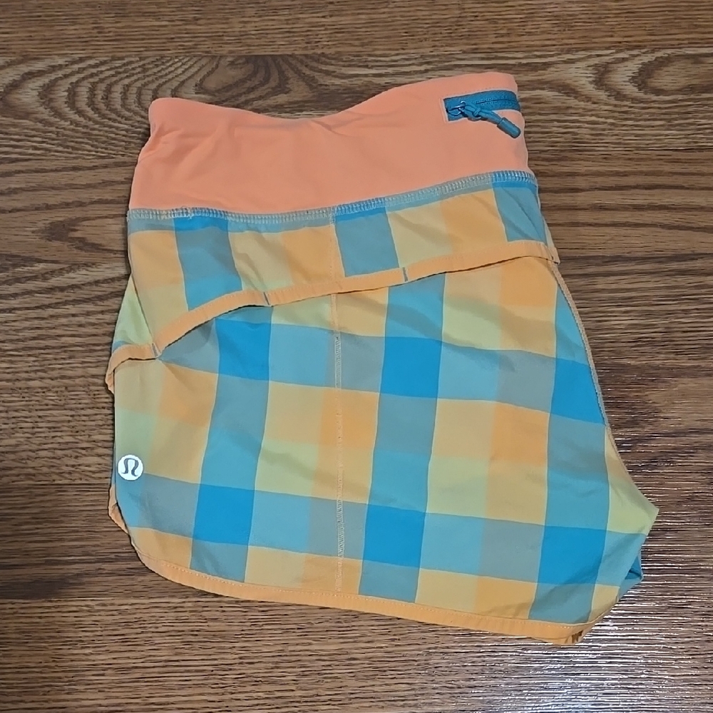Lululemon Plaid Speed Shorts